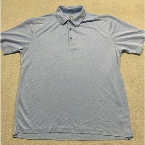 Age Of‎ Wisdom Size XL Men’s Light Blue Modal/Polyester Short Steve Polo Shirt